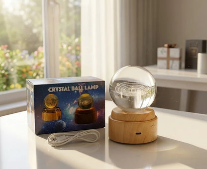 Crystal Ball Night Light مصباح ليلي بكرة كريستال