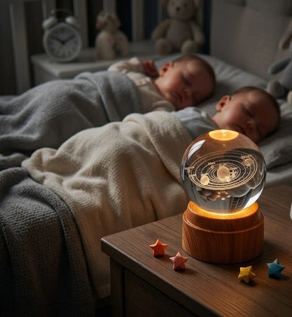 Crystal Ball Night Light مصباح ليلي بكرة كريستال